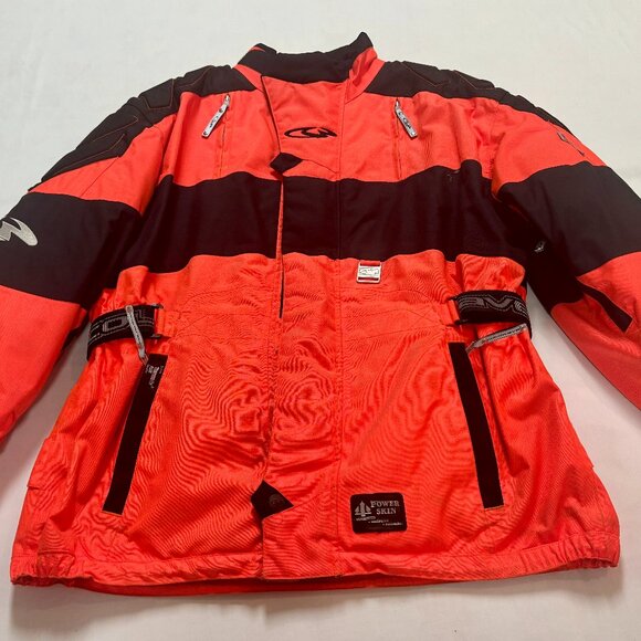 ~~COLDWAVE Snowmobile Jacket Men's L Orange Heavy Power Skin..VGUC!! - Picture 1 of 10
